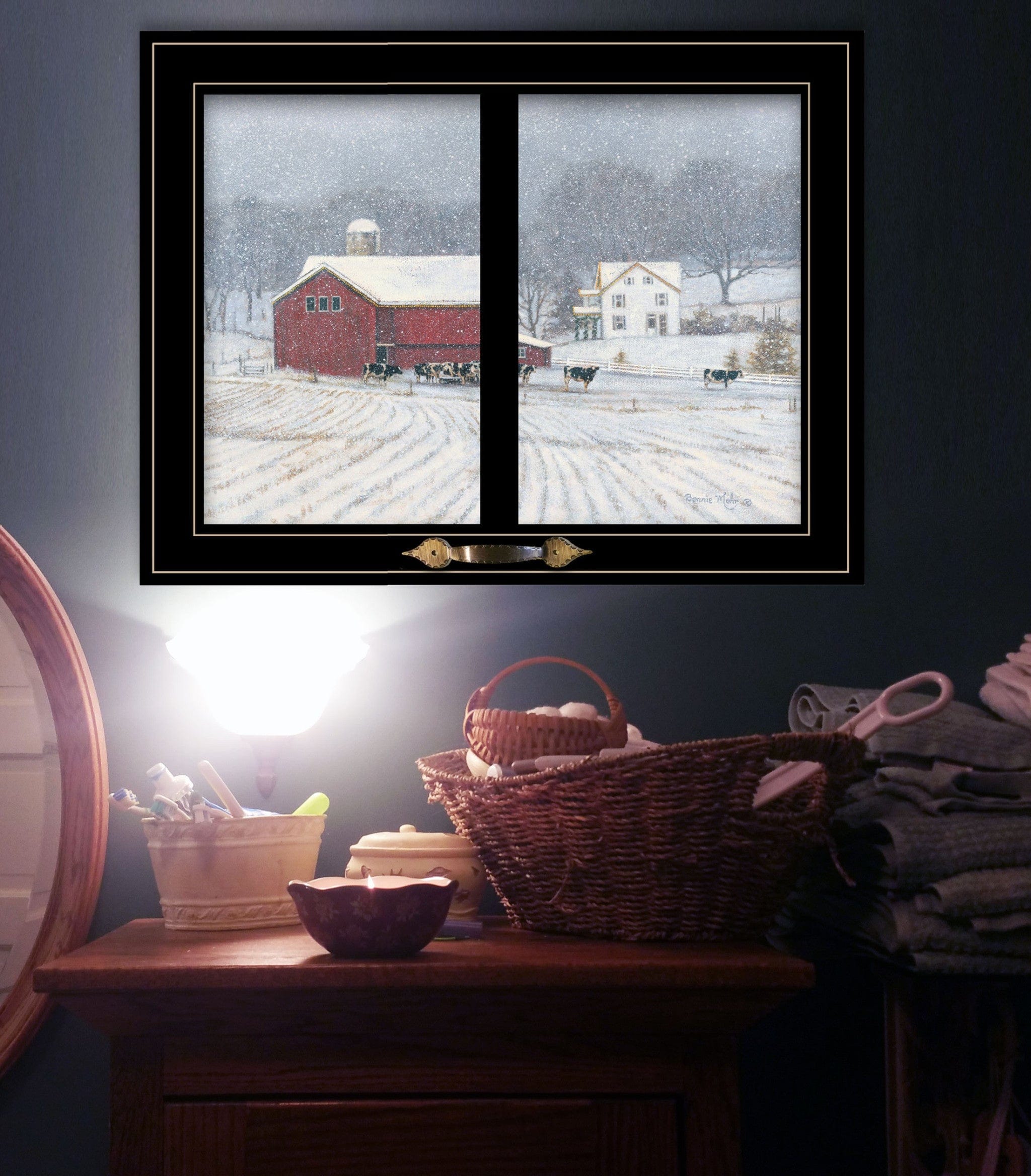 The Home Place 4 Black Framed Print Wall Art - Homeroots