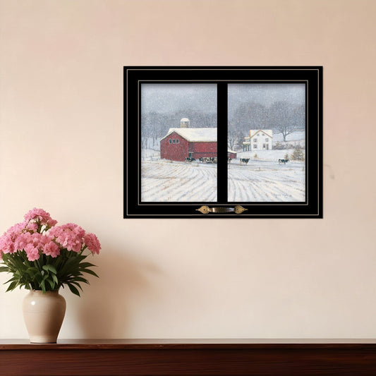The Home Place 4 Black Framed Print Wall Art - Homeroots