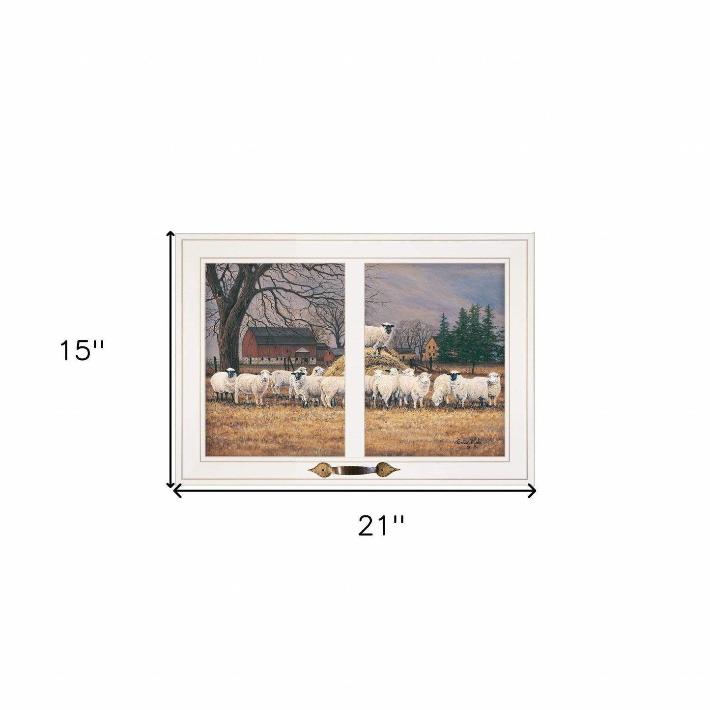 Wool Gathering 2 White Framed Print Wall Art - Homeroots - Flyclothing LLC