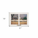Wool Gathering 2 White Framed Print Wall Art - Homeroots - Flyclothing LLC