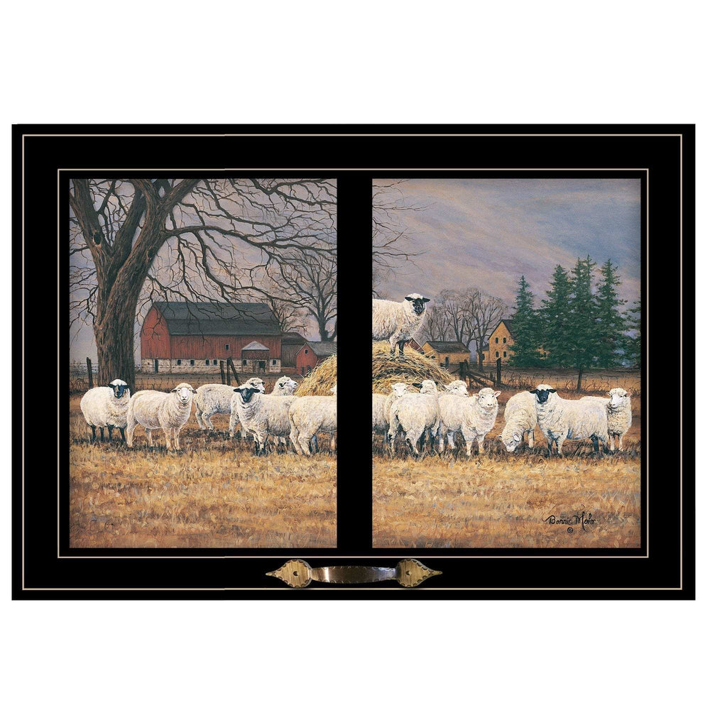 Wool Gathering 3 Black Framed Print Wall Art - Homeroots - Flyclothing LLC