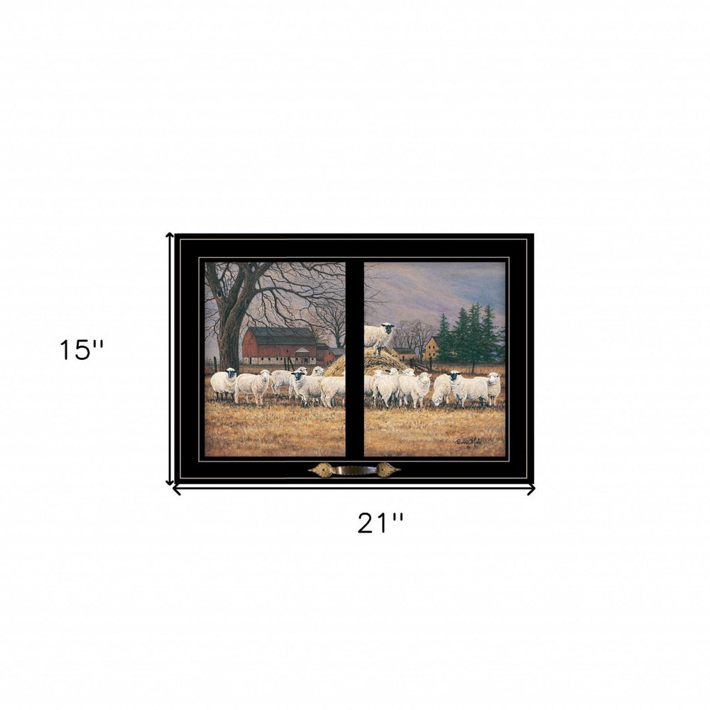 Wool Gathering 3 Black Framed Print Wall Art - Homeroots - Flyclothing LLC