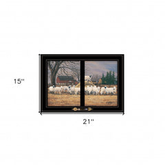 Wool Gathering 3 Black Framed Print Wall Art