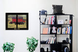 By the Red Barn Herd of Angus 2 Black Framed Print Wall Art - Homeroots - Flyclothing LLC