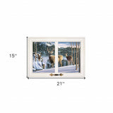 Morning View Deer 3 White Framed Print Wall Art - Homeroots - Flyclothing LLC