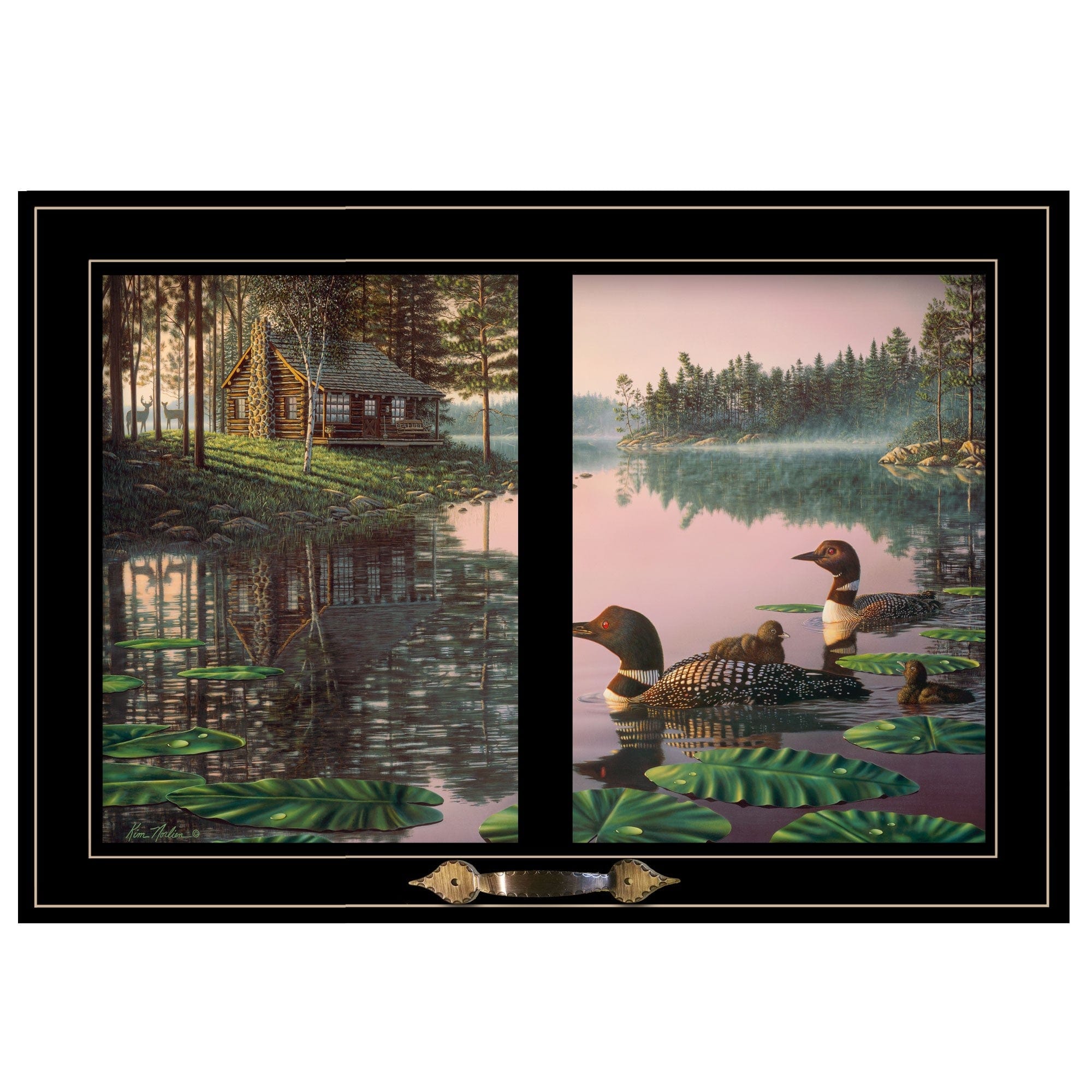 Northern Tranquility 4 Black Framed Print Wall Art - Homeroots