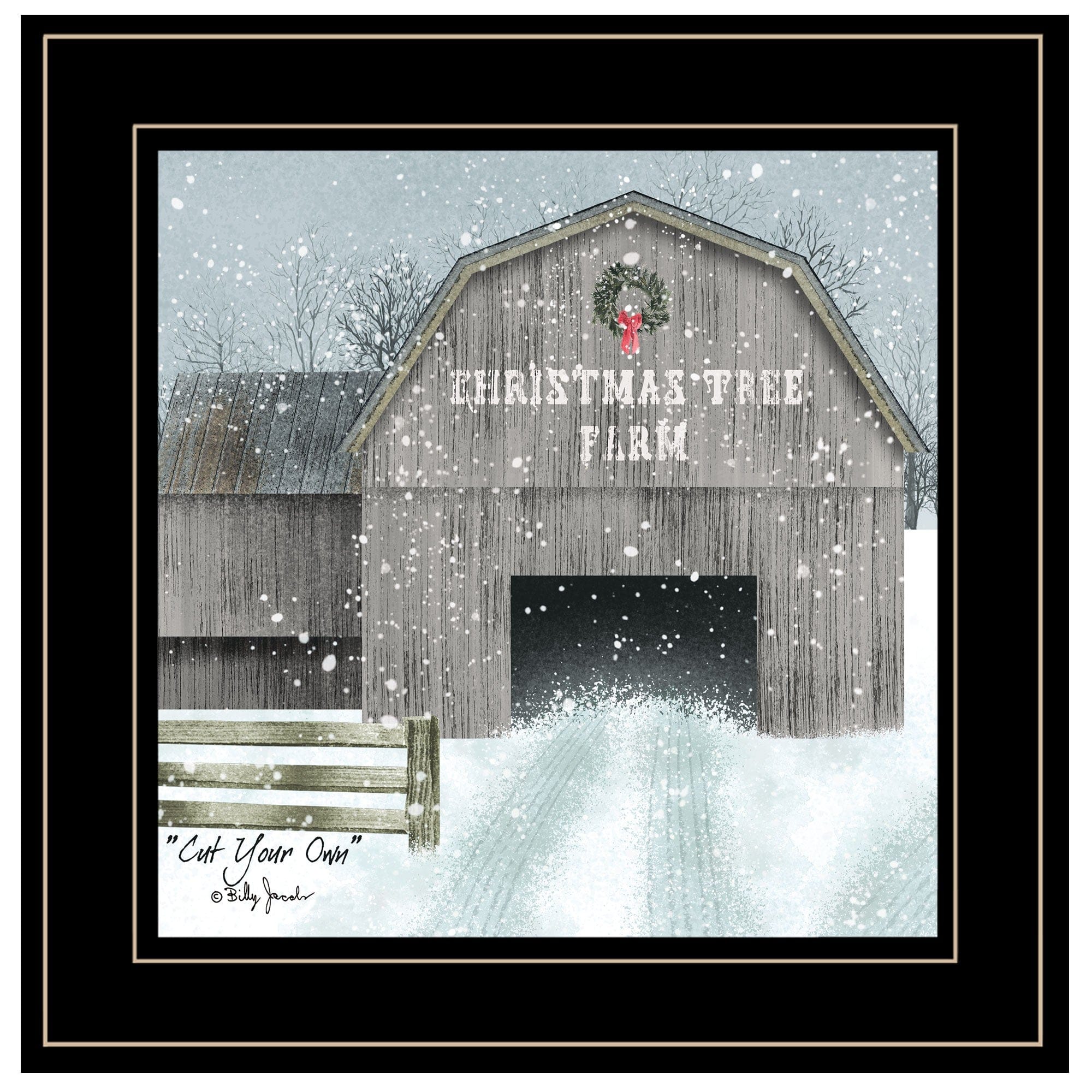 Cut Your Own 2 Black Framed Print Wall Art - Homeroots