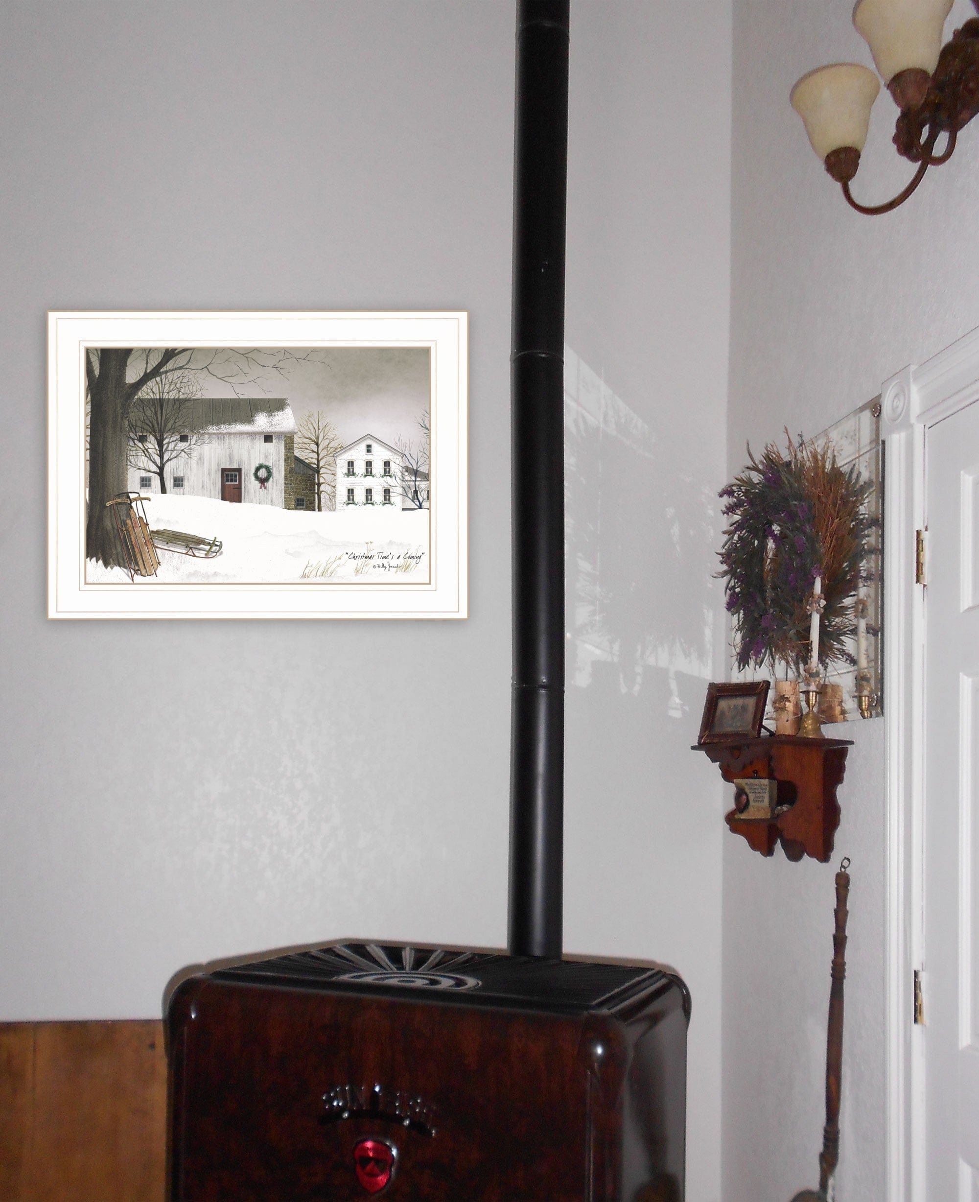 Christmas Time is coming 1 White Framed Print Wall Art - Homeroots
