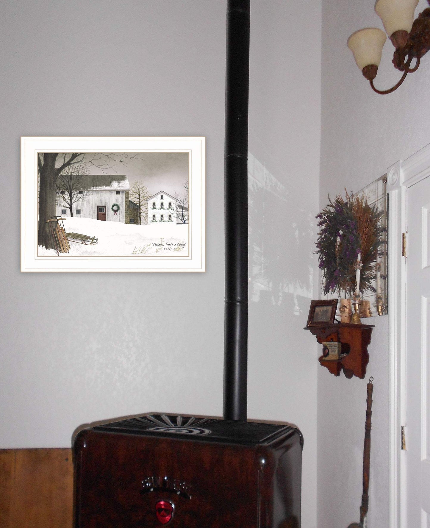 Christmas Time is coming 1 White Framed Print Wall Art - Homeroots - Flyclothing LLC