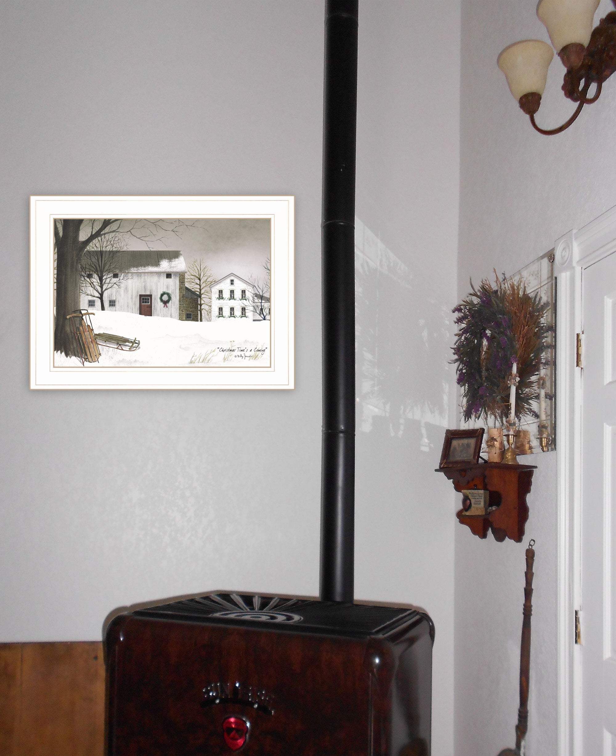 Christmas Time is coming 1 White Framed Print Wall Art - Homeroots - Flyclothing LLC