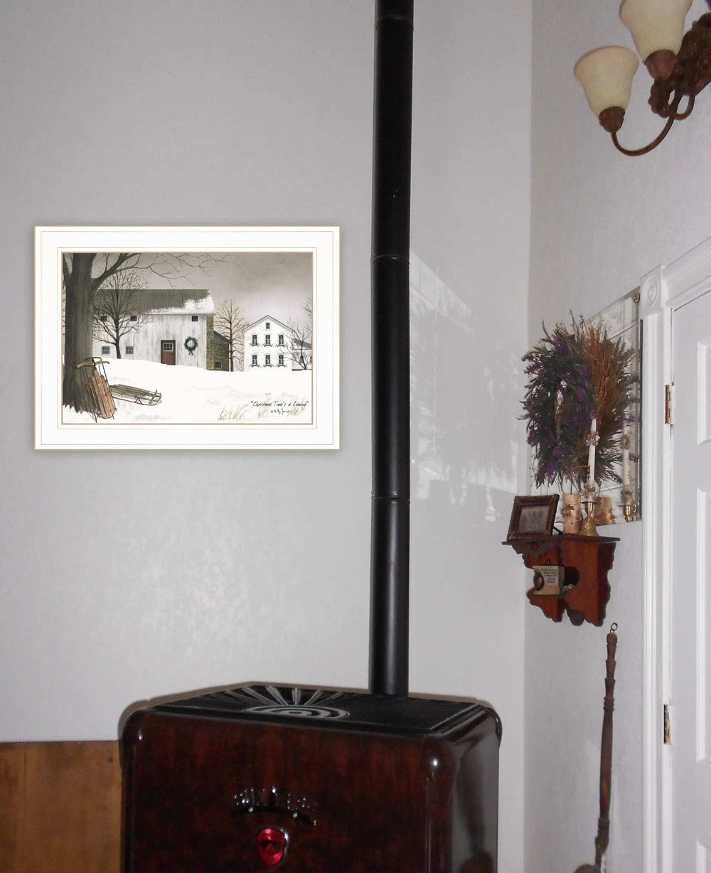 Christmas Time is coming 1 White Framed Print Wall Art - Homeroots - Flyclothing LLC