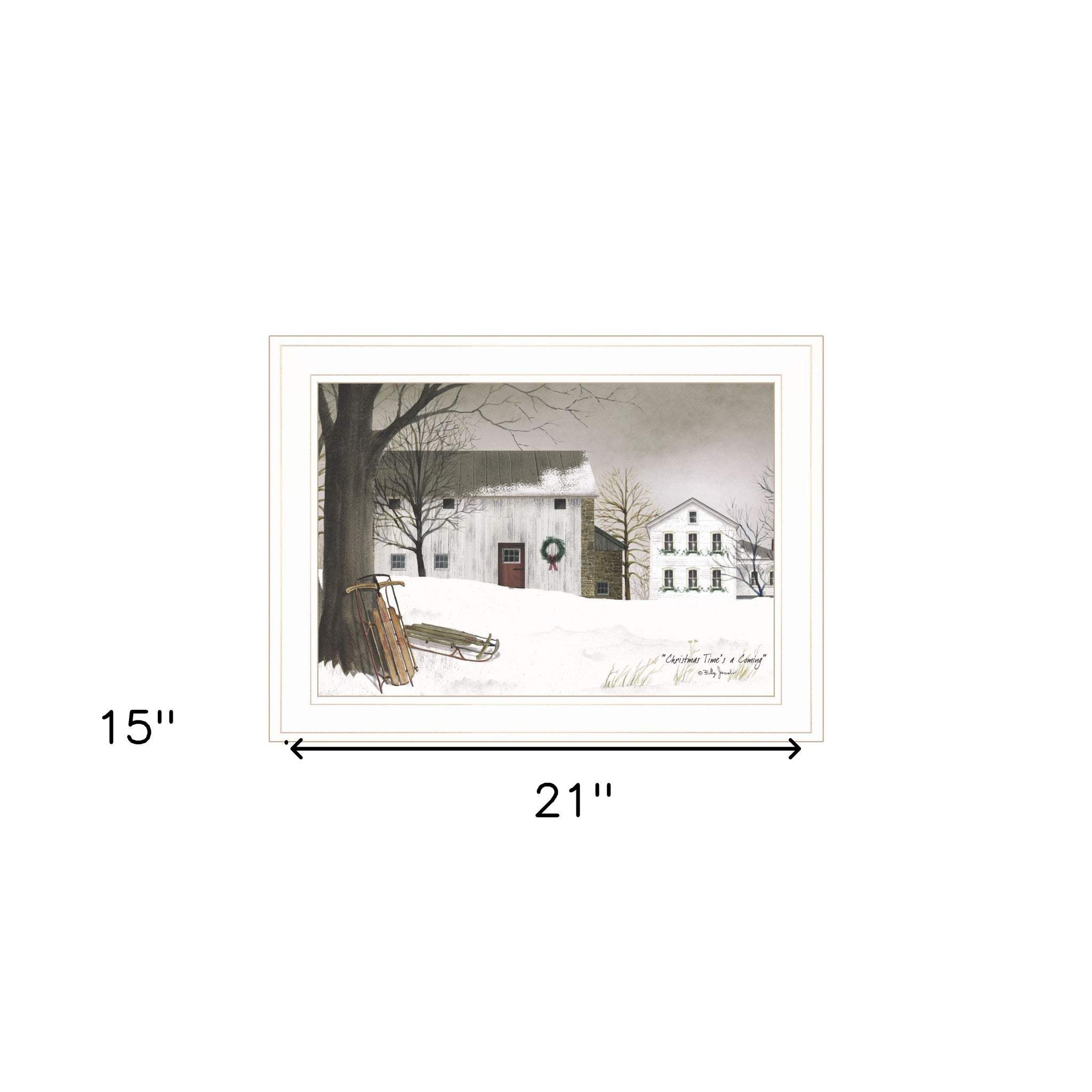 Christmas Time is coming 1 White Framed Print Wall Art - Homeroots - Flyclothing LLC
