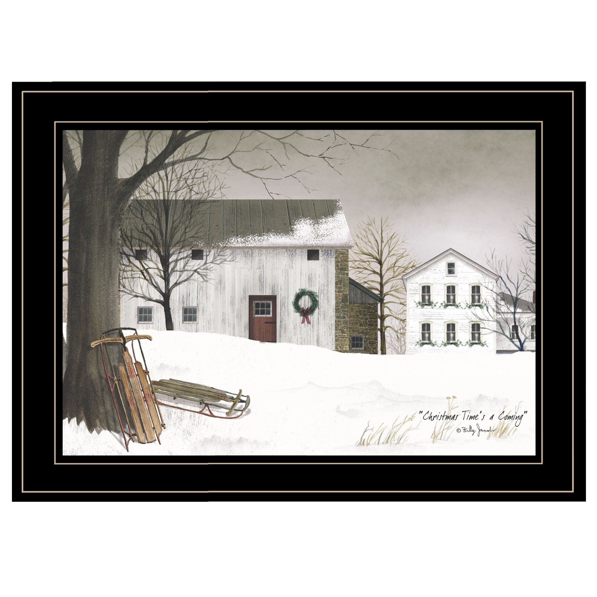 Christmas Time is coming 2 Black Framed Print Wall Art - Homeroots