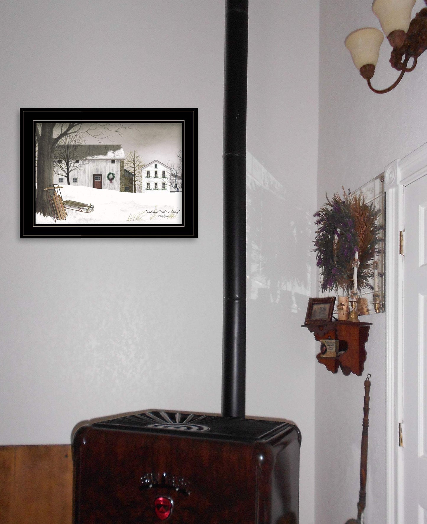 Christmas Time is coming 2 Black Framed Print Wall Art - Homeroots - Flyclothing LLC