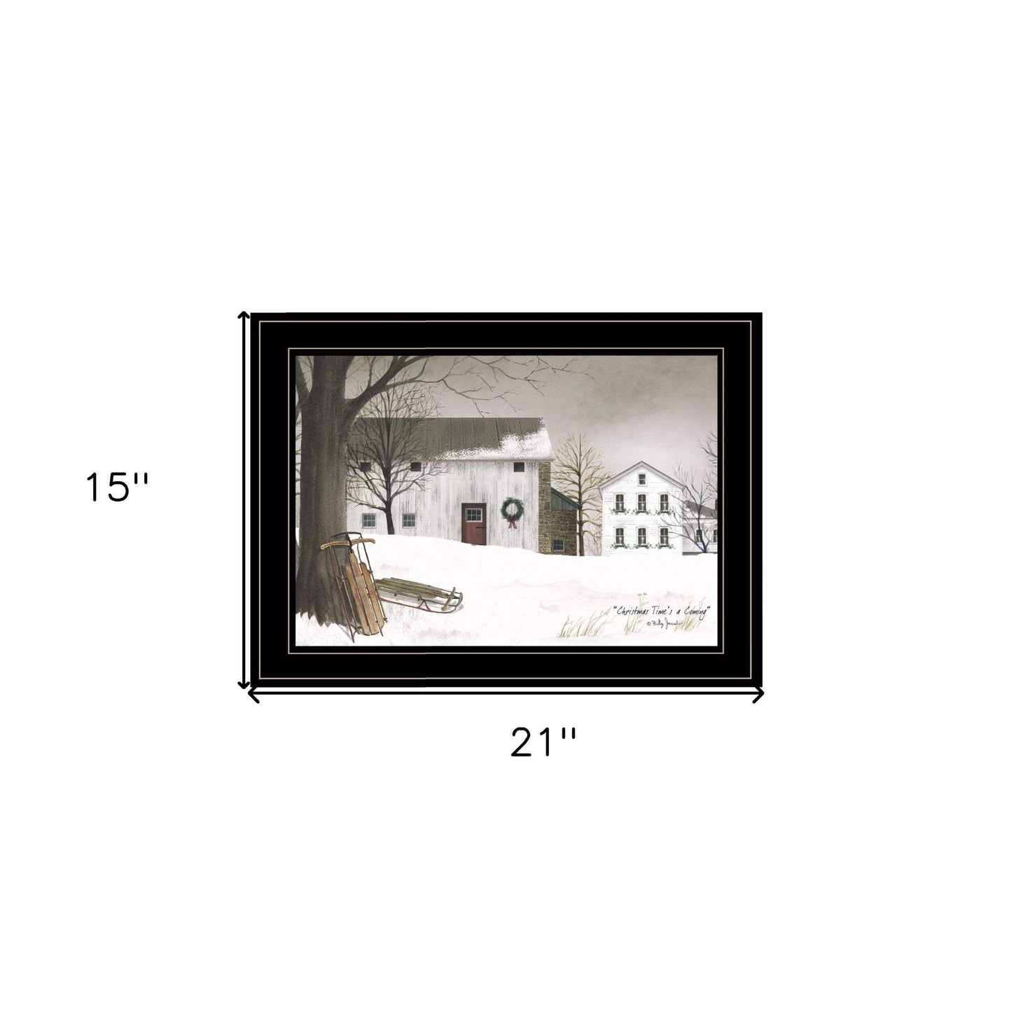 Christmas Time is coming 2 Black Framed Print Wall Art - Homeroots - Flyclothing LLC