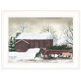 Christmas Wagon 1 White Framed Print Wall Art - Homeroots