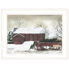 Christmas Wagon 1 White Framed Print Wall Art - Homeroots