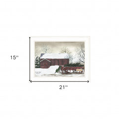 Christmas Wagon 1 White Framed Print Wall Art - Homeroots