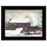 Christmas Wagon 2 Black Framed Print Wall Art - Homeroots