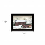 Christmas Wagon 2 Black Framed Print Wall Art - Homeroots - Flyclothing LLC