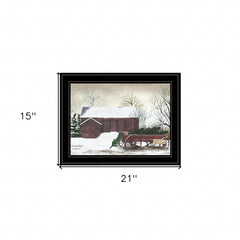 Christmas Wagon 2 Black Framed Print Wall Art - Homeroots