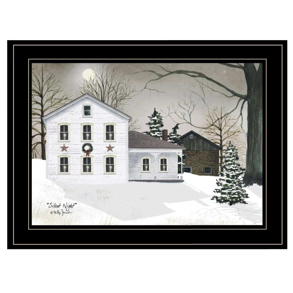 Silent Night 1 Black Framed Print Wall Art - Homeroots - Flyclothing LLC