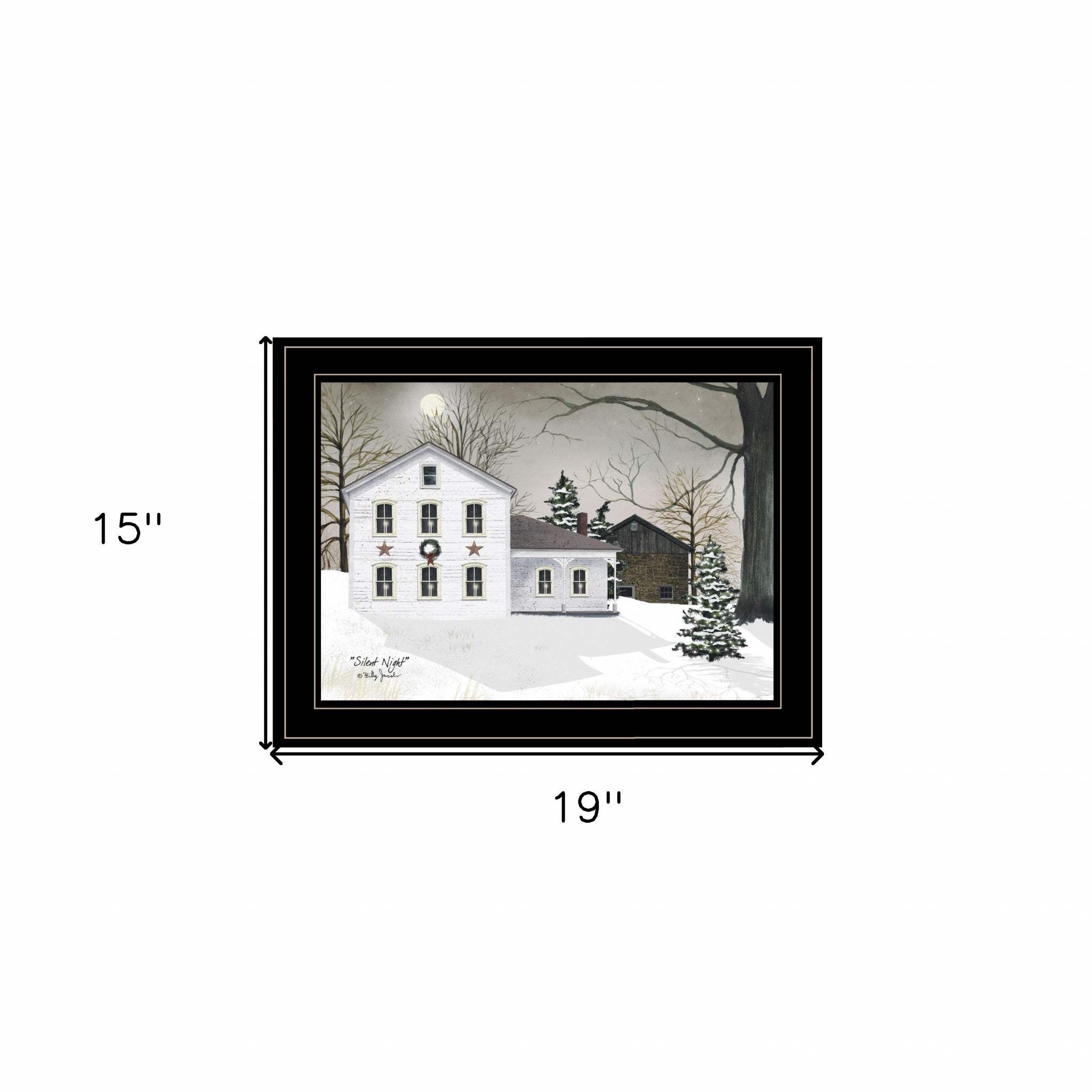 Silent Night 1 Black Framed Print Wall Art - Homeroots - Flyclothing LLC