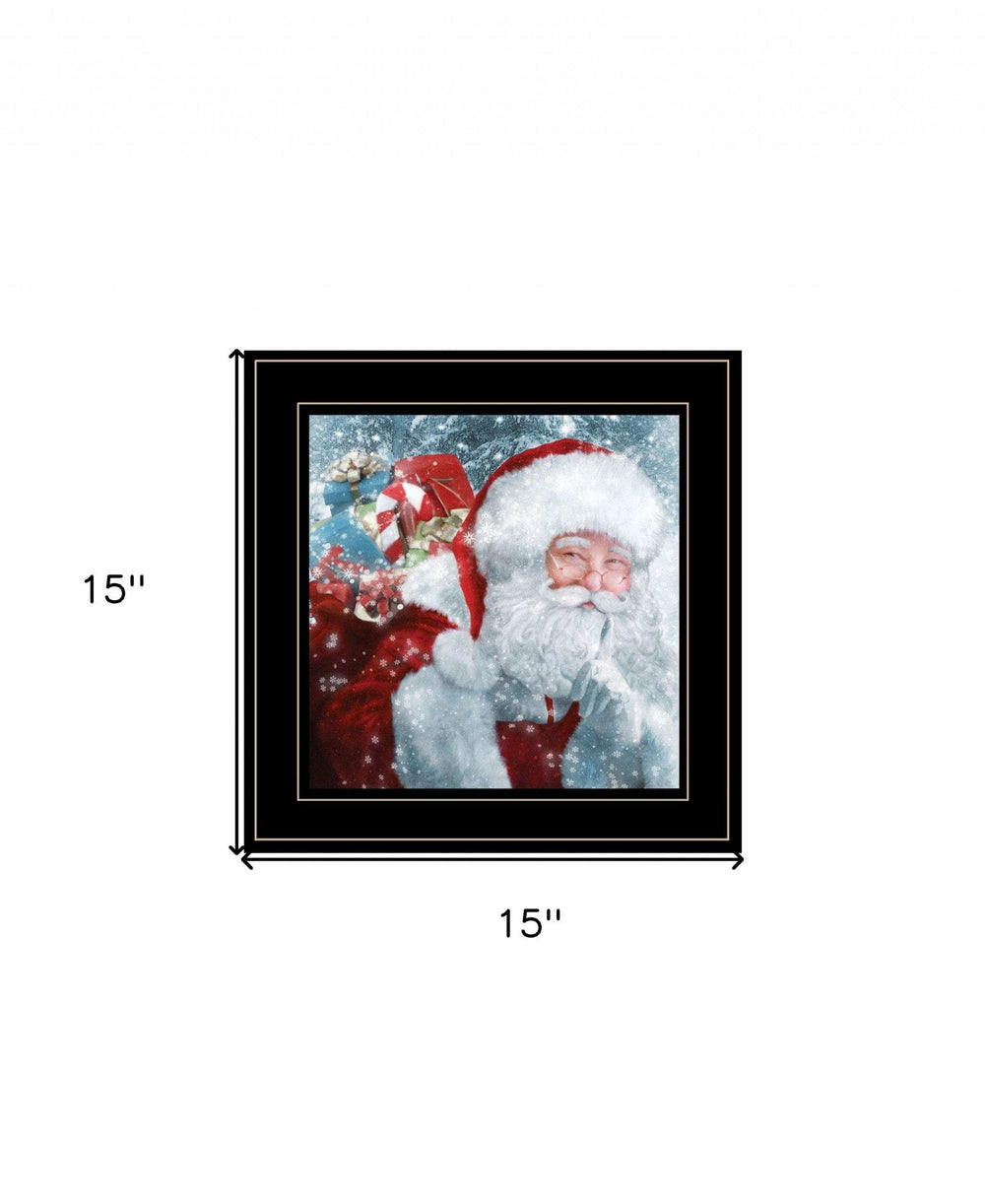 Santa with Presents 2 Black Framed Print Wall Art - Homeroots - Flyclothing LLC