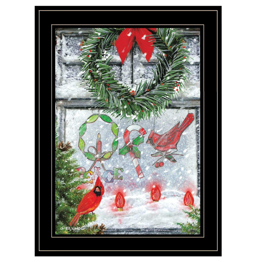 Christmas Peace 2 Black Framed Print Wall Art - Homeroots - Flyclothing LLC