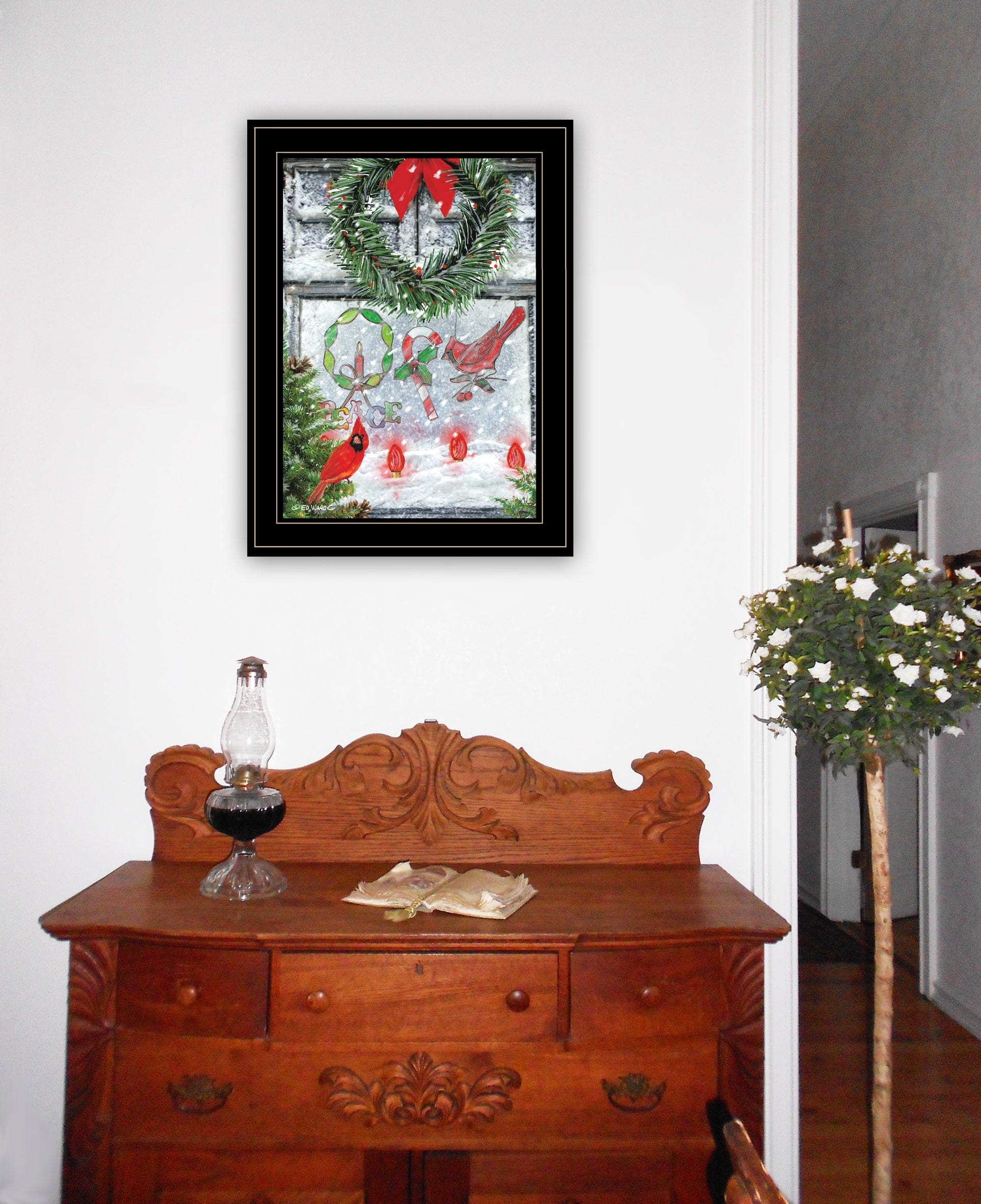 Christmas Peace 2 Black Framed Print Wall Art - Homeroots