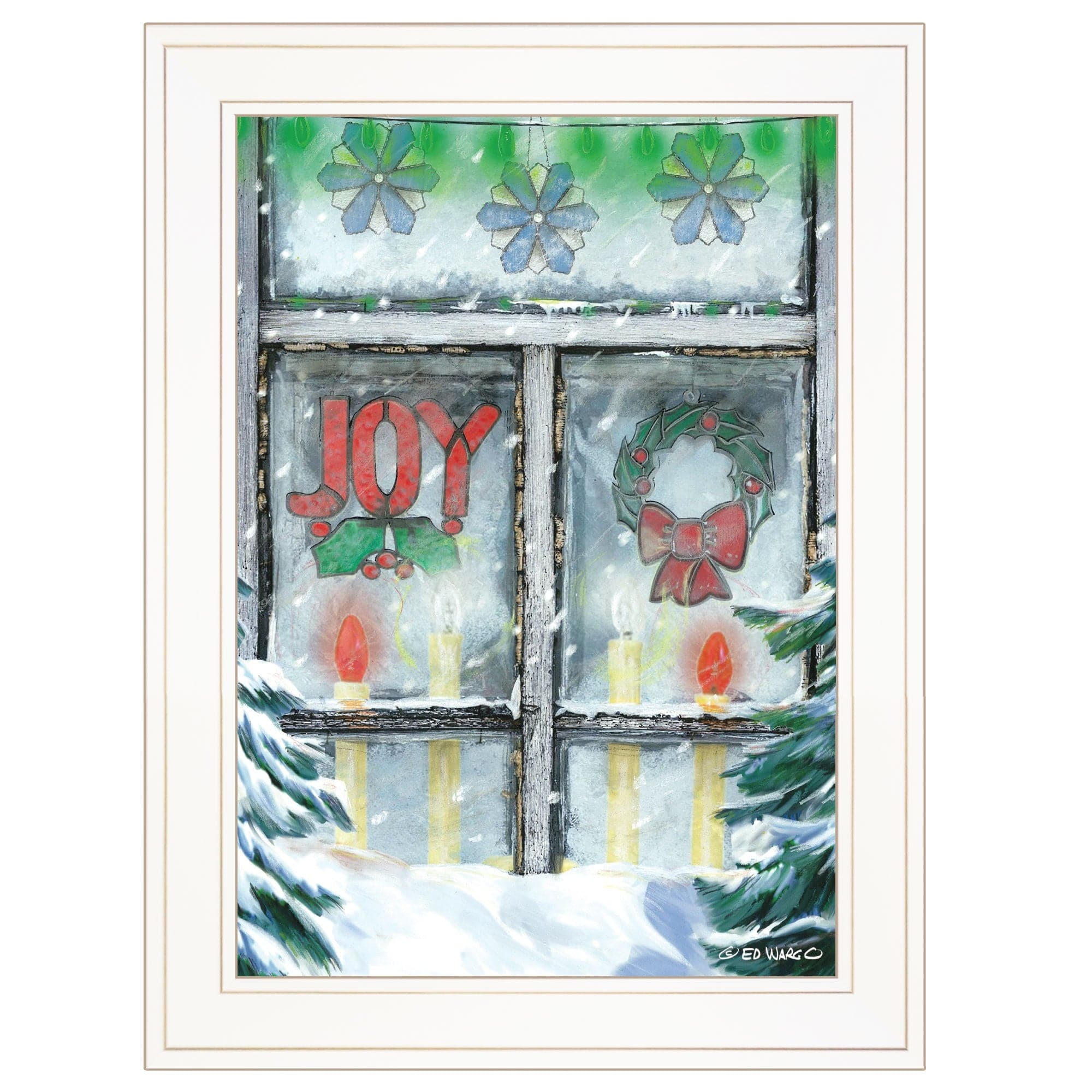 Christmas Joy 1 White Framed Print Wall Art - Homeroots