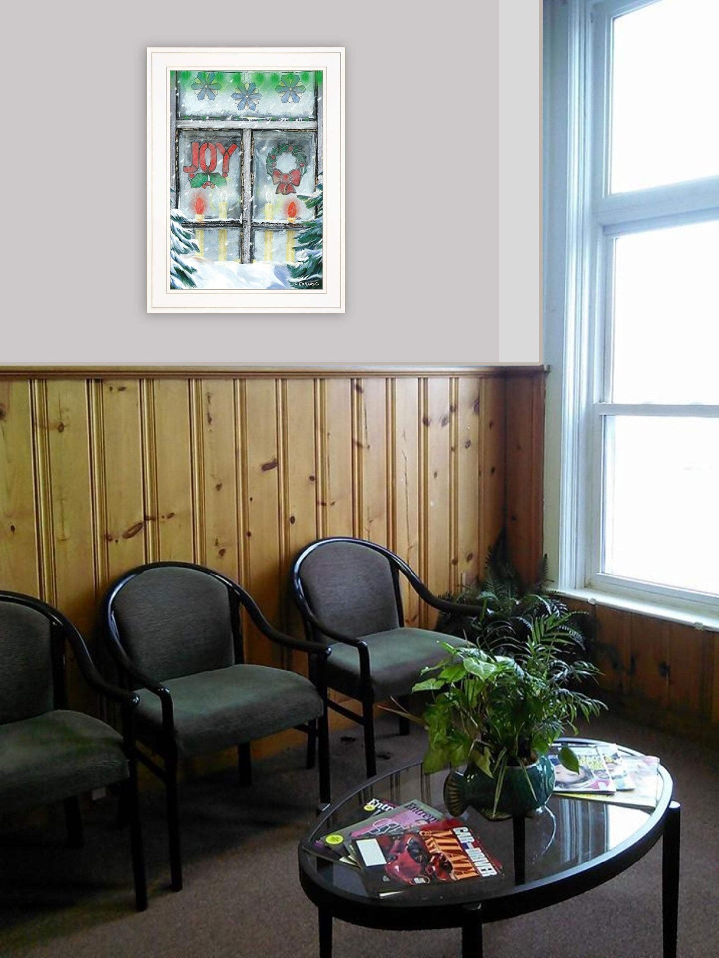 Christmas Joy 1 White Framed Print Wall Art - Homeroots - Flyclothing LLC