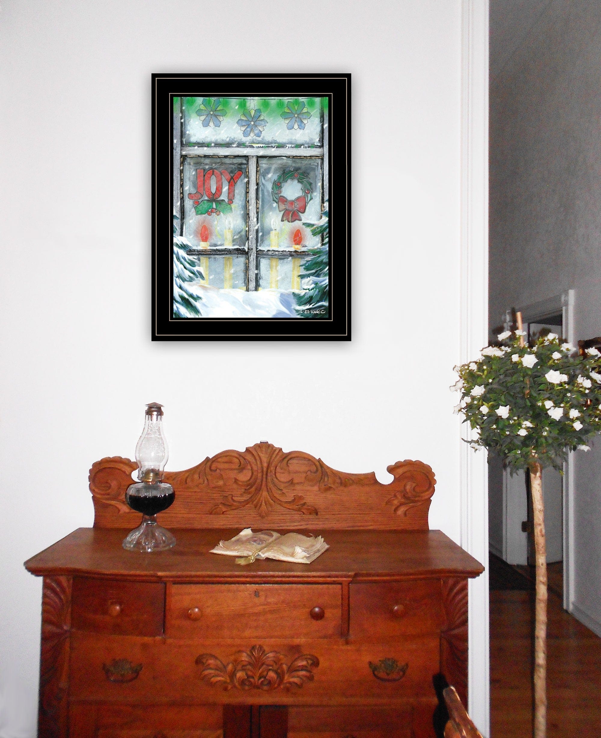 Christmas Joy 2 Black Framed Print Wall Art - Homeroots