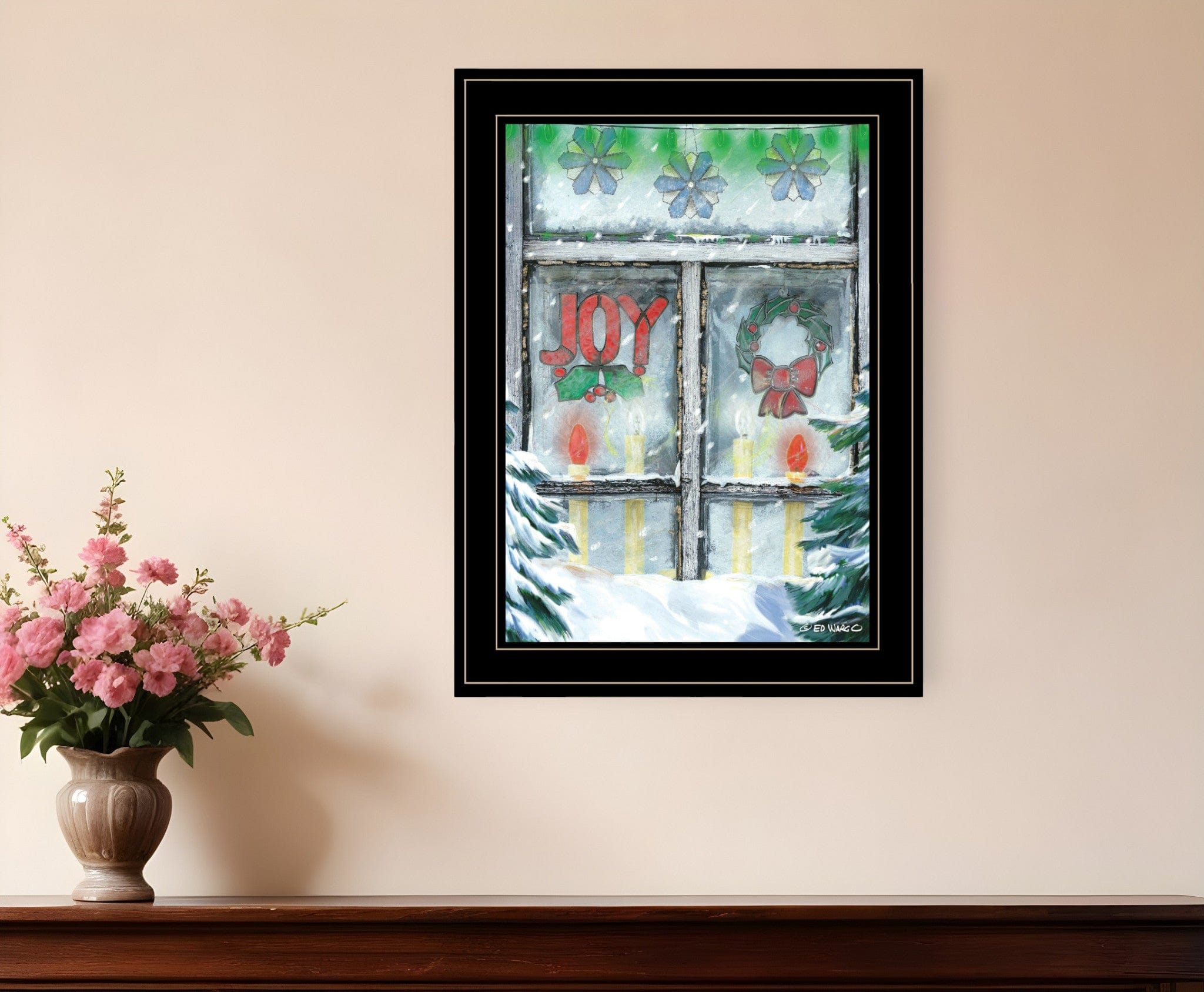 Christmas Joy 2 Black Framed Print Wall Art - Homeroots