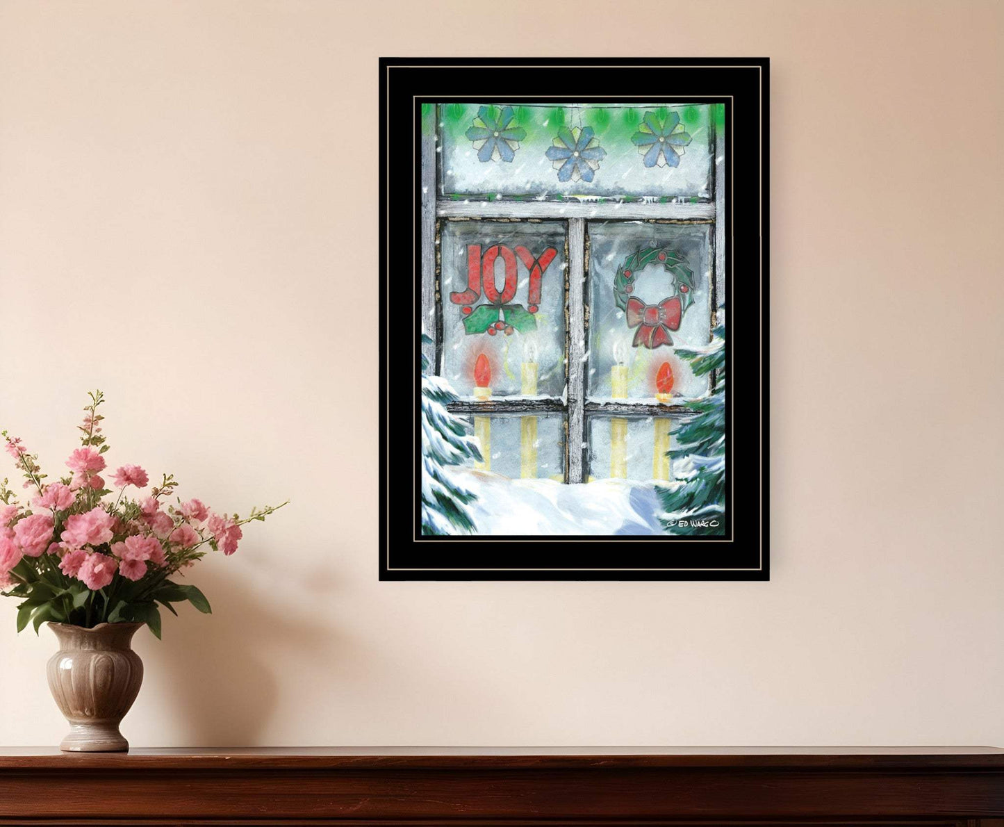 Christmas Joy 2 Black Framed Print Wall Art - Homeroots - Flyclothing LLC