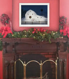 Christmas Starry Night 1 White Framed Print Wall Art - Homeroots