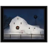 Christmas Starry Night 2 Black Framed Print Wall Art - Homeroots