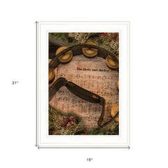 Holly and Ivy 1 White Framed Print Wall Art - Homeroots