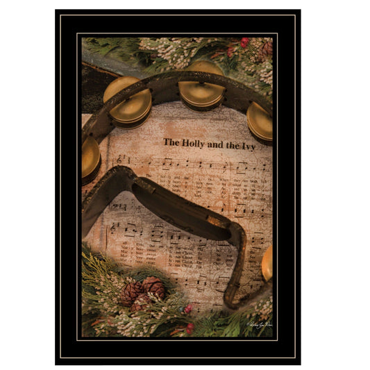 Holly and Ivy 2 Black Framed Print Wall Art - Homeroots