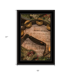 Holly and Ivy 2 Black Framed Print Wall Art - Homeroots