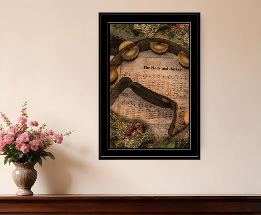 Holly and Ivy 2 Black Framed Print Wall Art - Homeroots