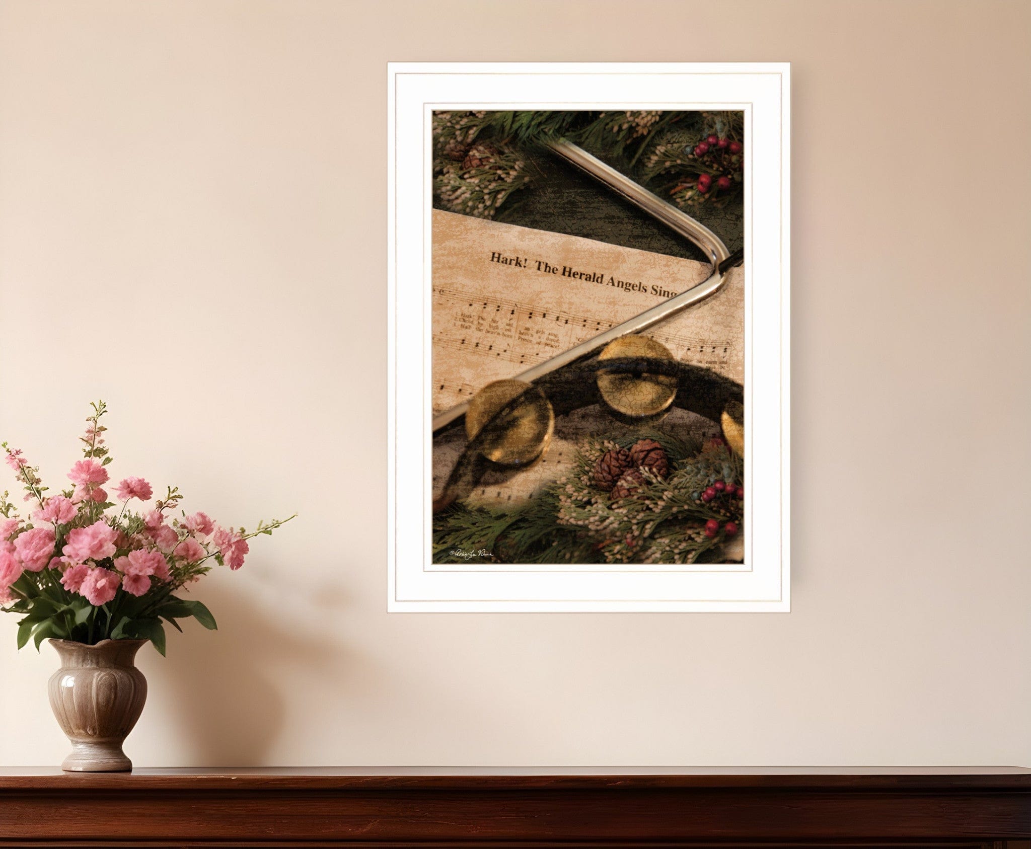 The Angels Sing 1 White Framed Print Wall Art - Homeroots