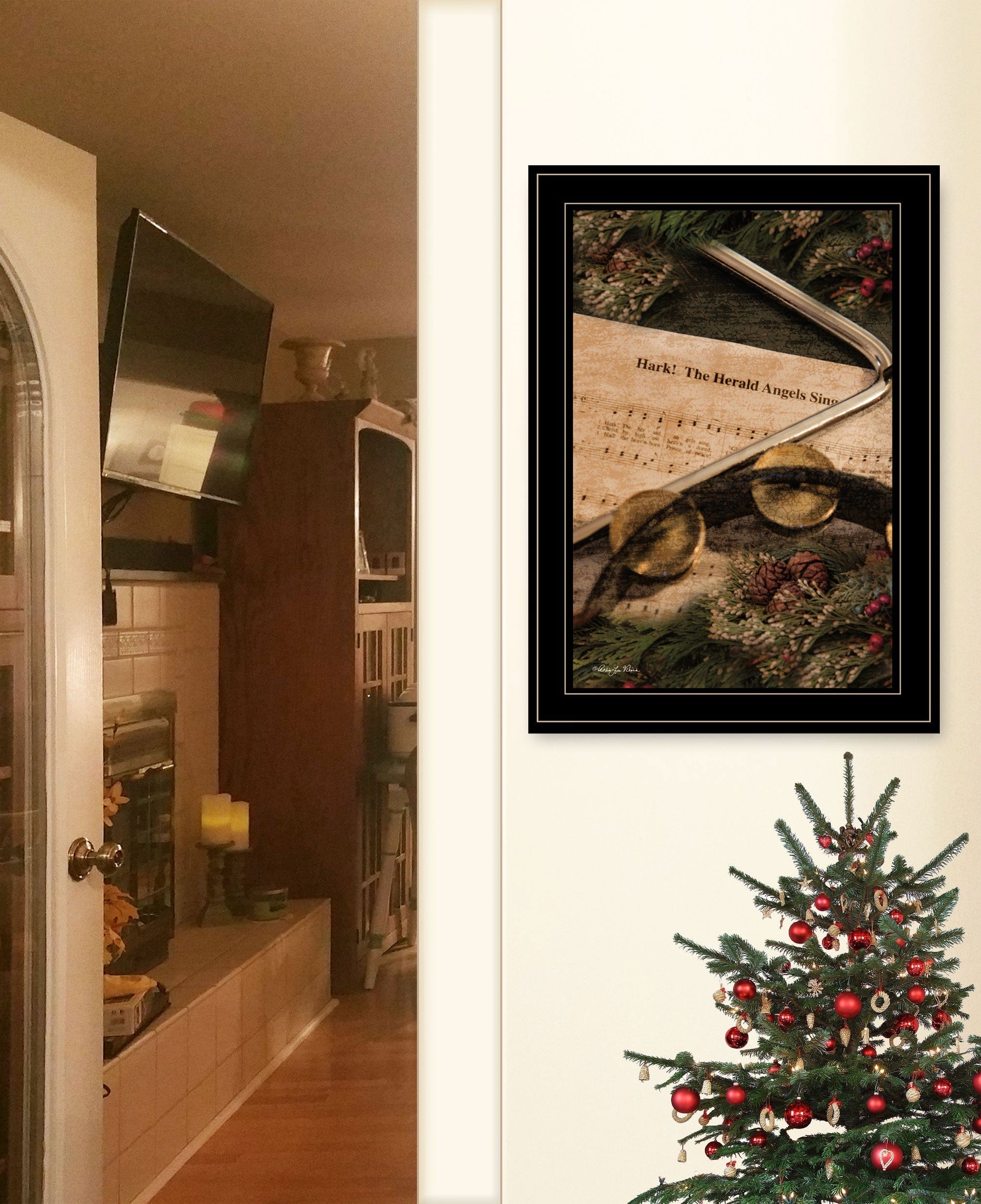 The Angels Sing 2 Black Framed Print Wall Art - Homeroots