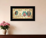 Three Wise Owls 4 Black Framed Print Wall Art - Homeroots
