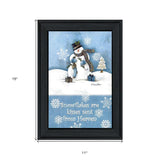 Trendy Snowman 2 Black Framed Print Wall Art - Homeroots - Flyclothing LLC