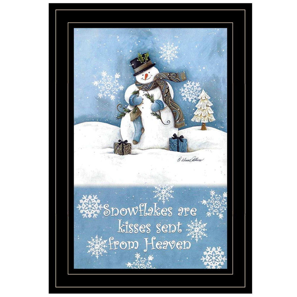 Trendy Snowman 3 Black Framed Print Wall Art - Homeroots - Flyclothing LLC