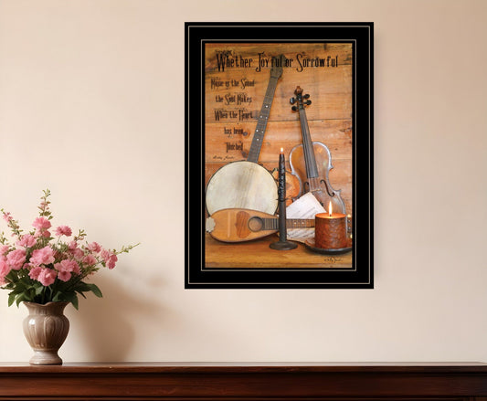 Music 10 Black Framed Print Wall Art - Homeroots
