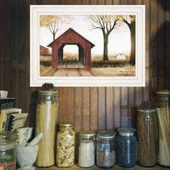Bucks County Bridge 1 White Framed Print Wall Art - Homeroots