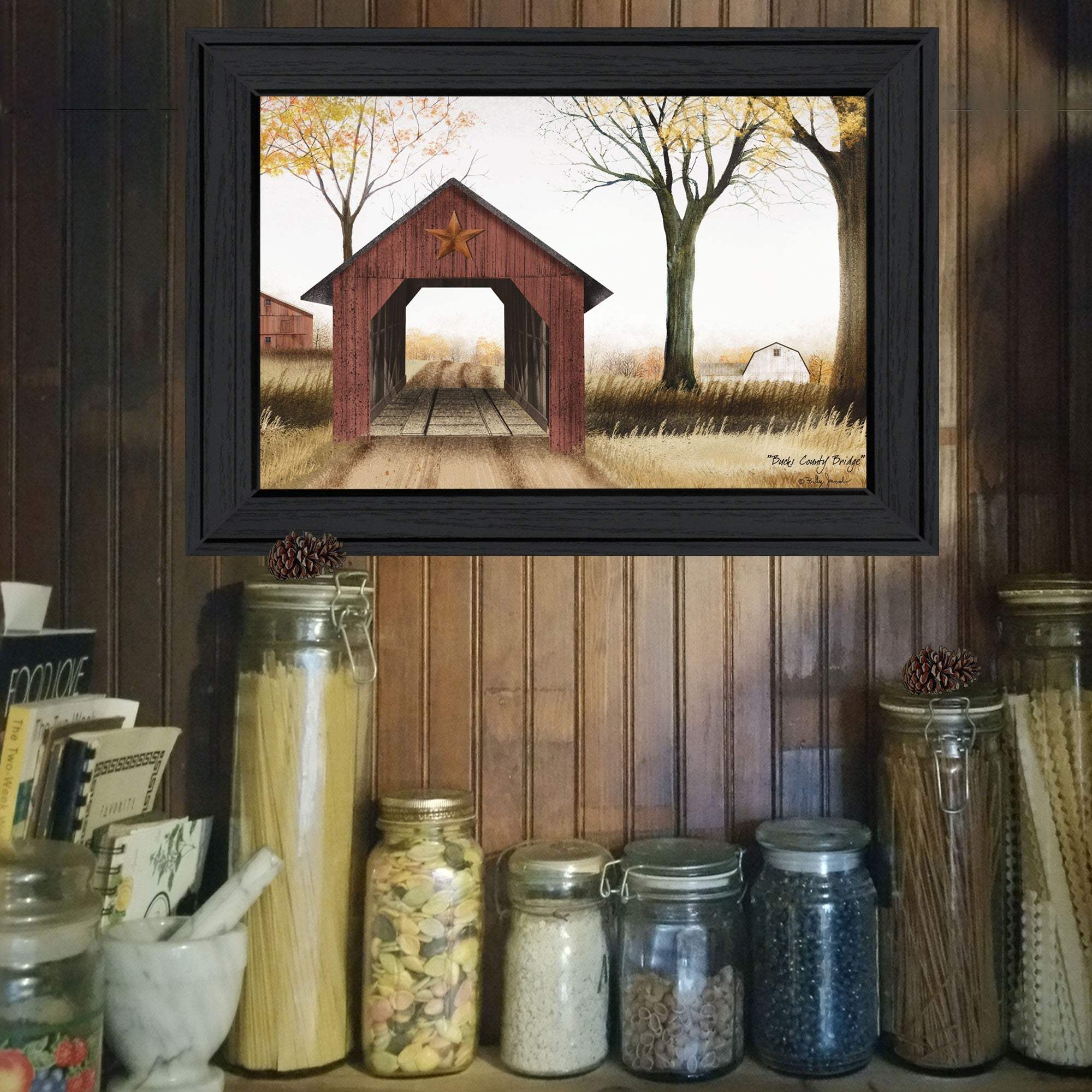 Bucks County Bridge 2 Black Framed Print Wall Art - Homeroots - Flyclothing LLC