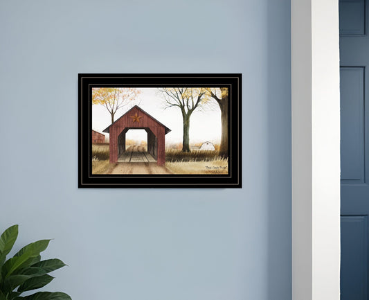 Bucks County Bridge 3 Black Framed Print Wall Art - Homeroots
